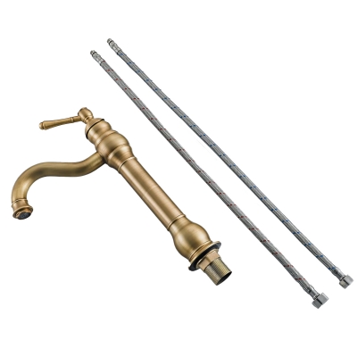 Смеситель для раковины в ретро стиле Golden-4