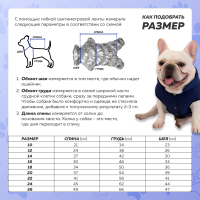 Зимний комбинезон для собак Chak синий 10 S-4